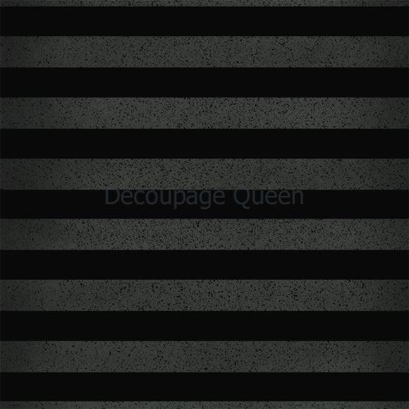 Close-up of a rice paper that features a bold stripe pattern of solid black and grey speckled stripes.