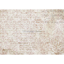 Rice paper featuring a vintage document against a distressed damask pattern. 
