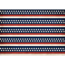 Rice paper featuring horizontal blue, red, and white stripes with white stars in the blue stripes. White borders are on the top and bottom.