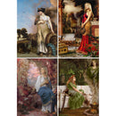 Rice paper featuring 4 scenes of powerful and captivating women from mythology.