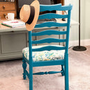 A wood chair features Dixie Belle's Oasis Silk All-In-One Mineral Paint.