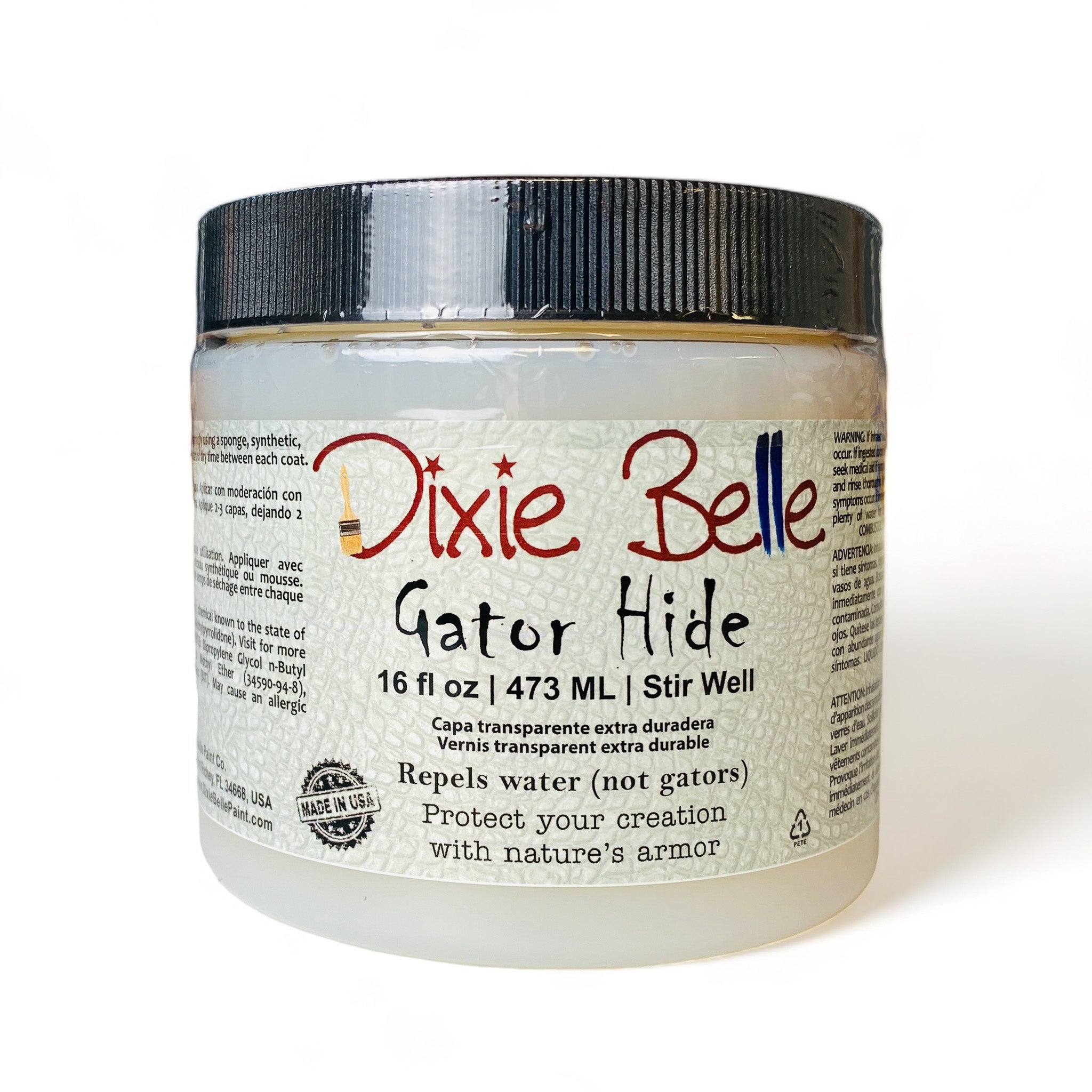 A 16oz container of Dixie Belle's Gator Hide is against a white background.