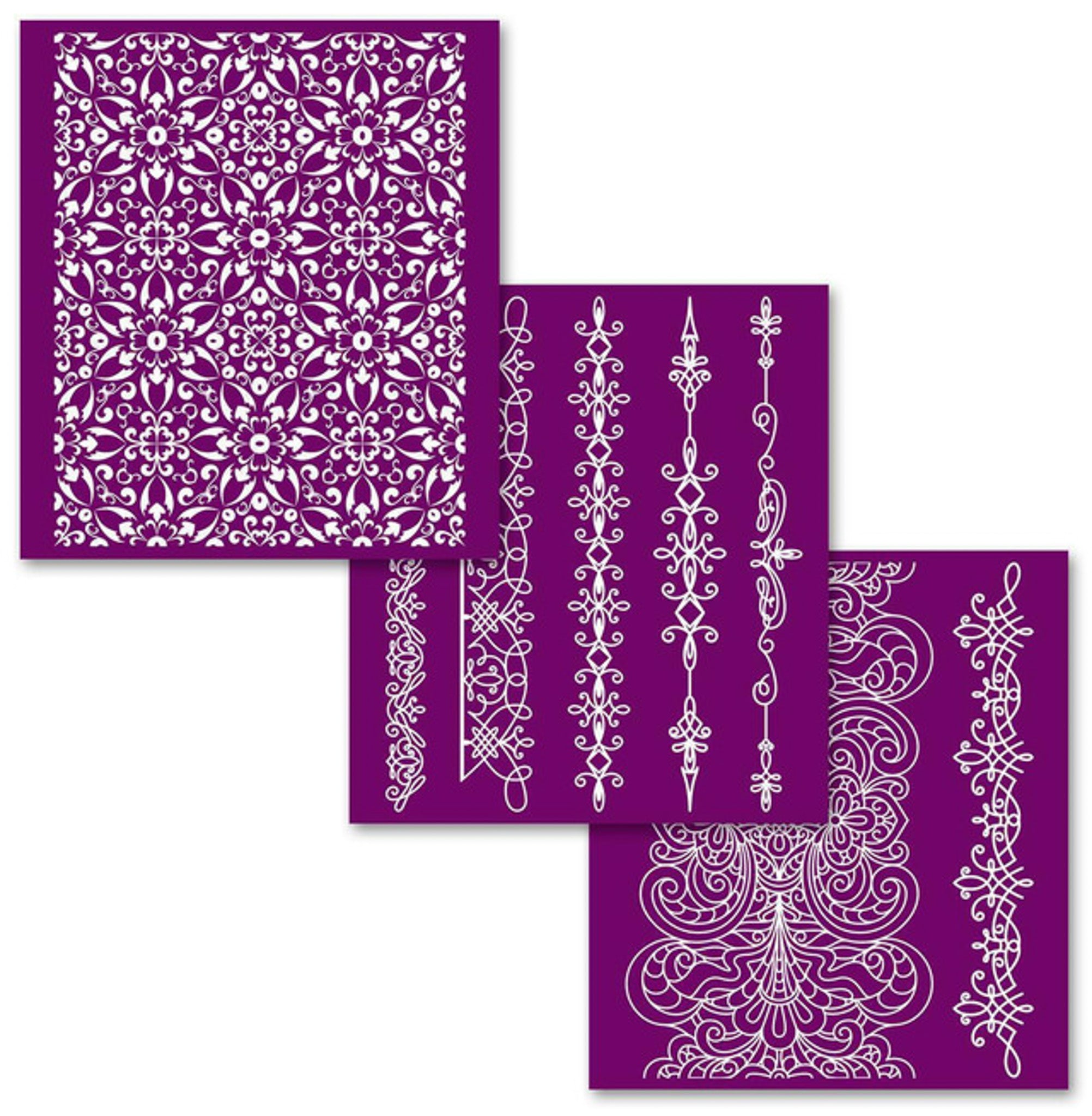 Delicate Lace Silkscreen Stencils - 0