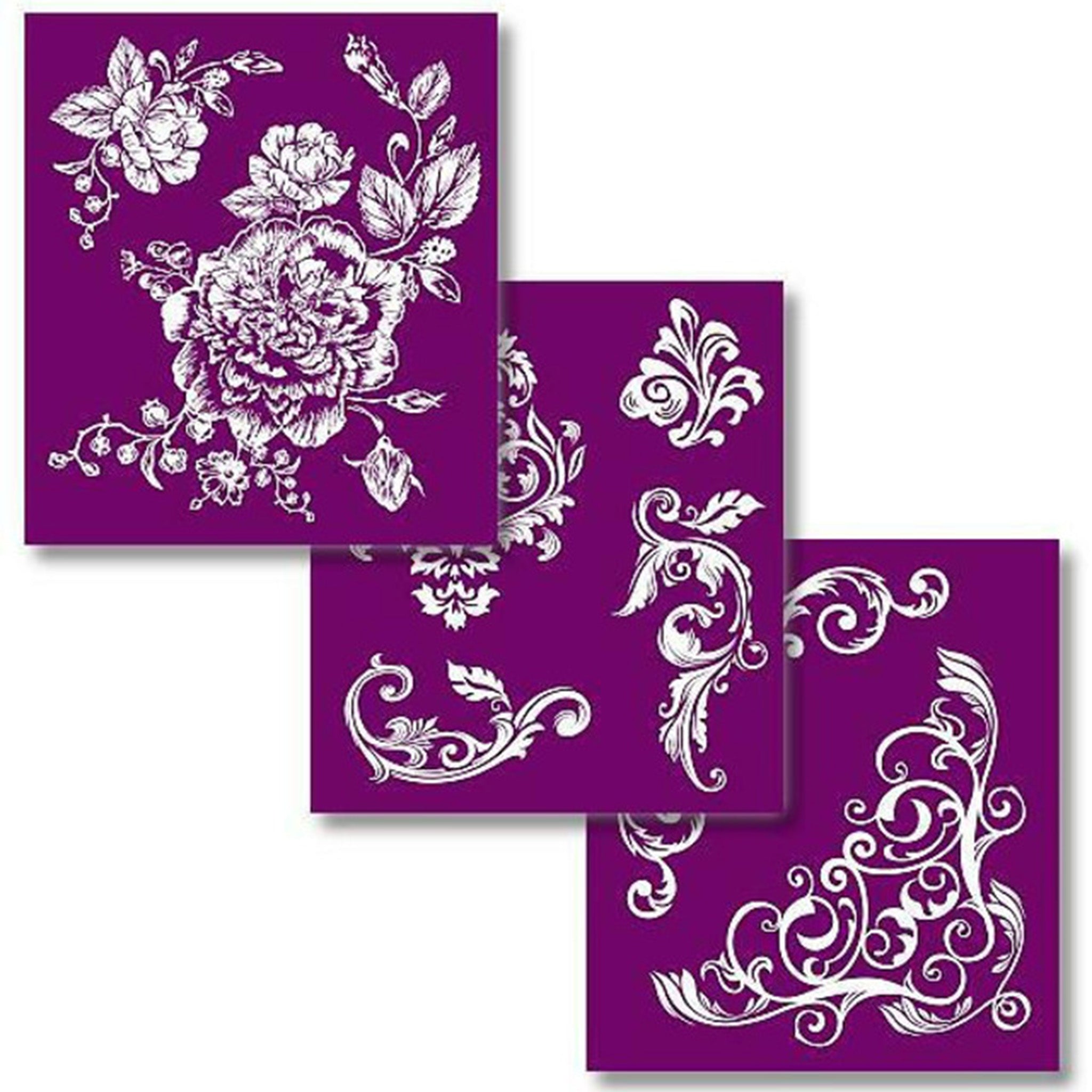 Floral Silkscreen Stencils