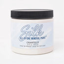 Jar of Silk All-in-One Mineral Paint in Chantilly color on a white background
