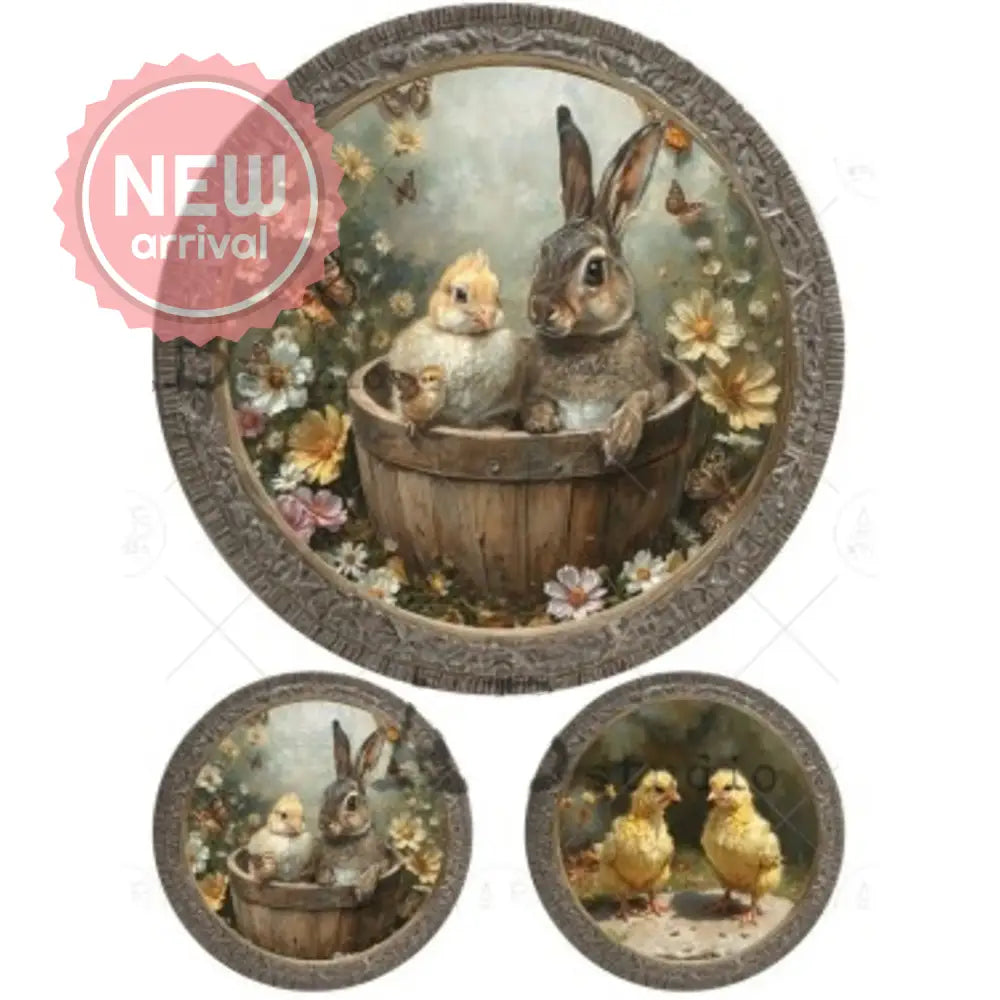 Easter Window Scenes (3 Pack) A4 Rice Decoupage Paper Decoupage Paper