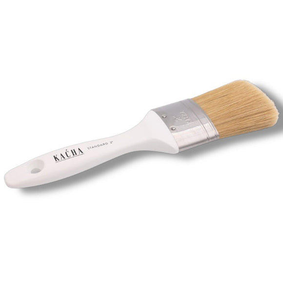 A 2-inch Kacha paint brush is against a white background.
