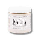A 16 oz container of Kacha Furniture Paint in the color Azucar (white) is against a white background.