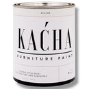 A 32oz can of Kacha Furniture Paint in the color Azucar (white) is against a white background.