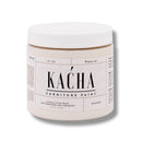 A 16 oz container of Kacha Furniture Paint in the color Belgrade (off-white) is against a white background.