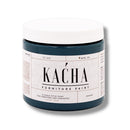 A 16 oz container of Kacha Furniture Paint in the color Danube (moody blue-green) is against a white background.