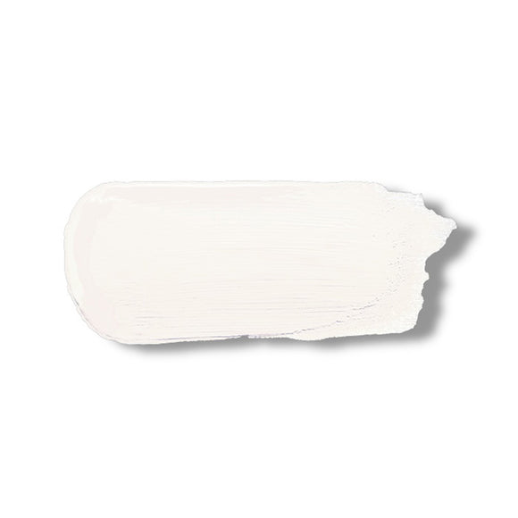 A color sample of Kacha Furniture Paint in the color Kahleesi (bright white) is against a white background.
