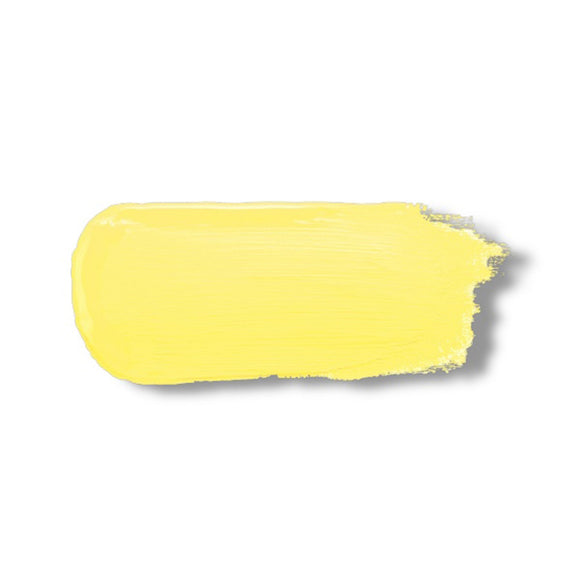 A color sample of Kacha Furniture Paint in the color Lemon Yellow is against a white background.