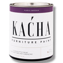 A 32 oz can of Kacha Furniture Paint in the color Purple Emperor is against a white background.