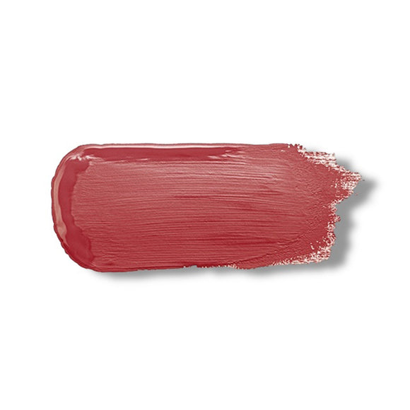 A color sample of Kacha Furniture Paint in the color Rouge (warm red with brown undertones) is against a white background.