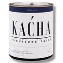 A 32 oz can of Kacha Furniture Paint in the color Royal Blue is against a white background.