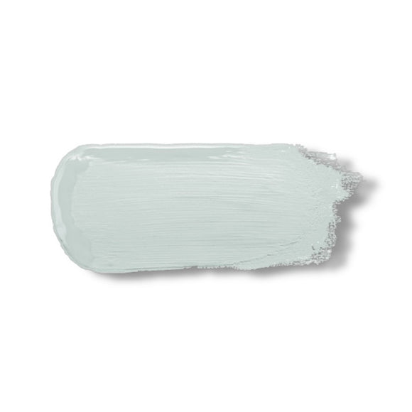 A color sample of Kacha Furniture Paint in the color South Beach (cool, soft green) is against a white background.