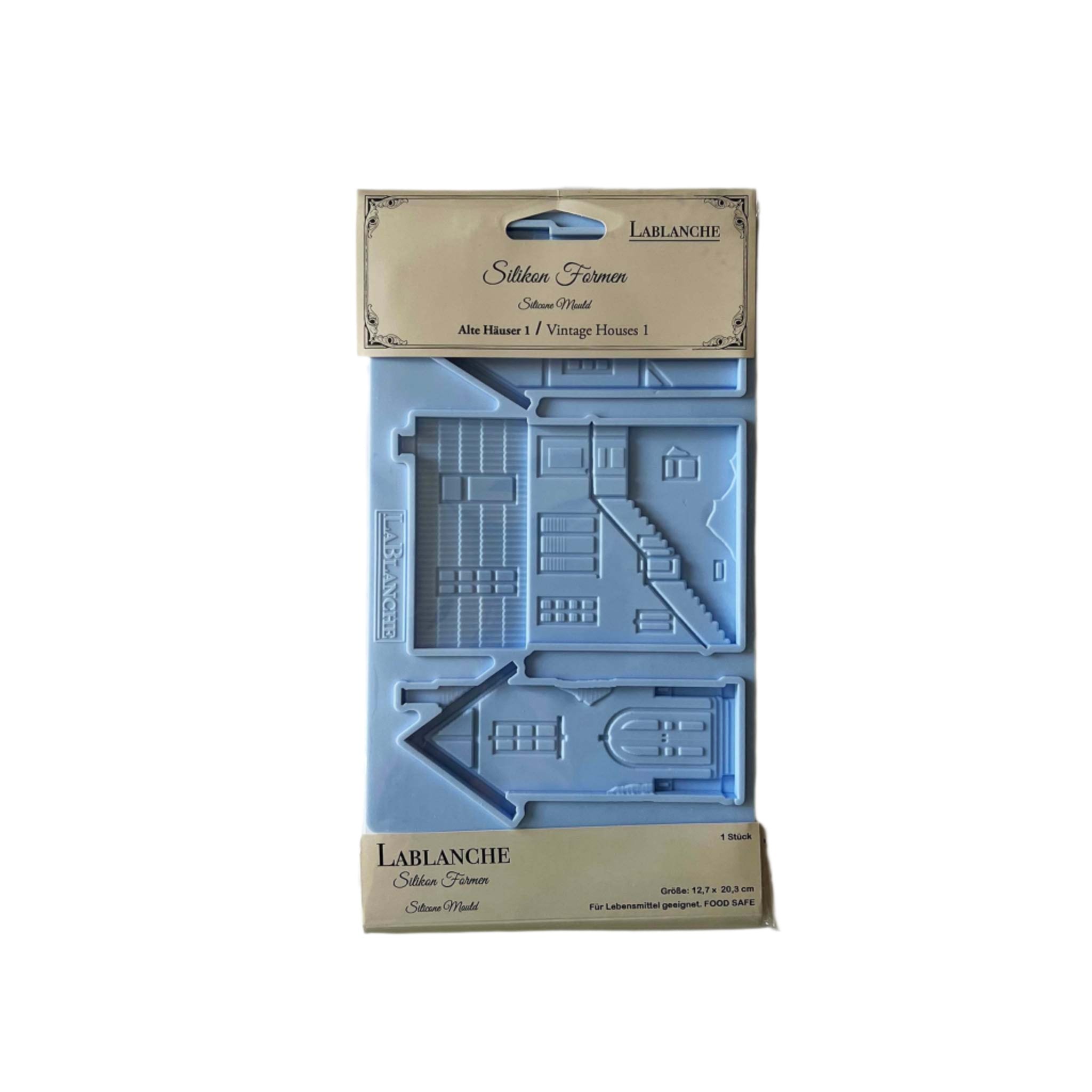 A package of LaBlanche's Houses 1 silicone mold is against a white background.