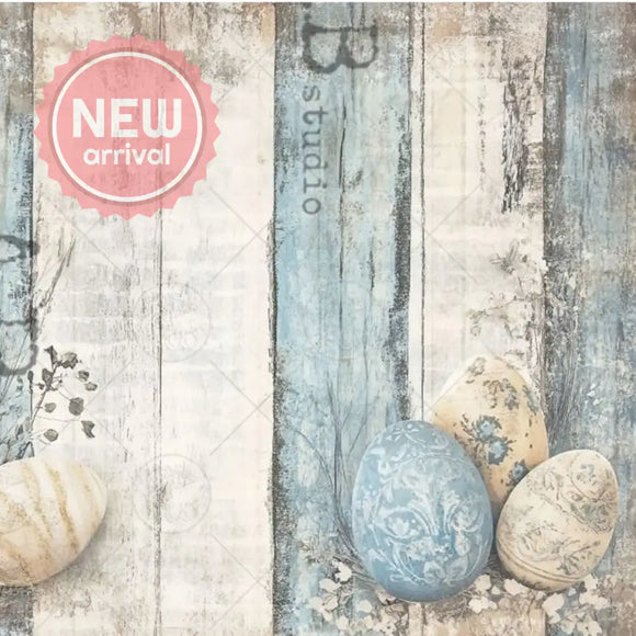 Milky Valley - Barnwood Easter Eggs Decoupage Paper (A4 Size) Decoupage Paper