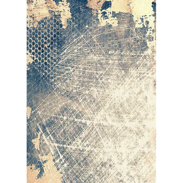 Rice paper featuring a blue gray distressed pattern with honeycomb accents.