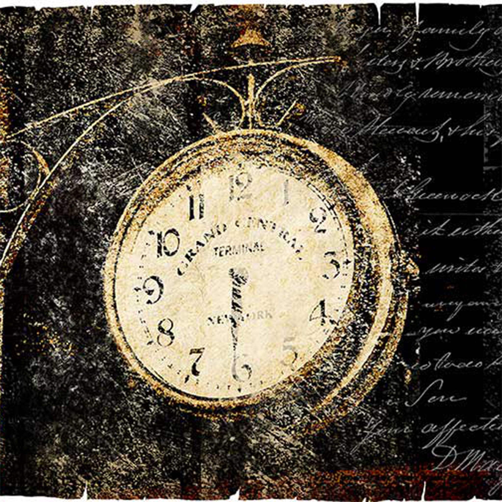 Antique Grunge Clock A2 Rice Decoupage Paper