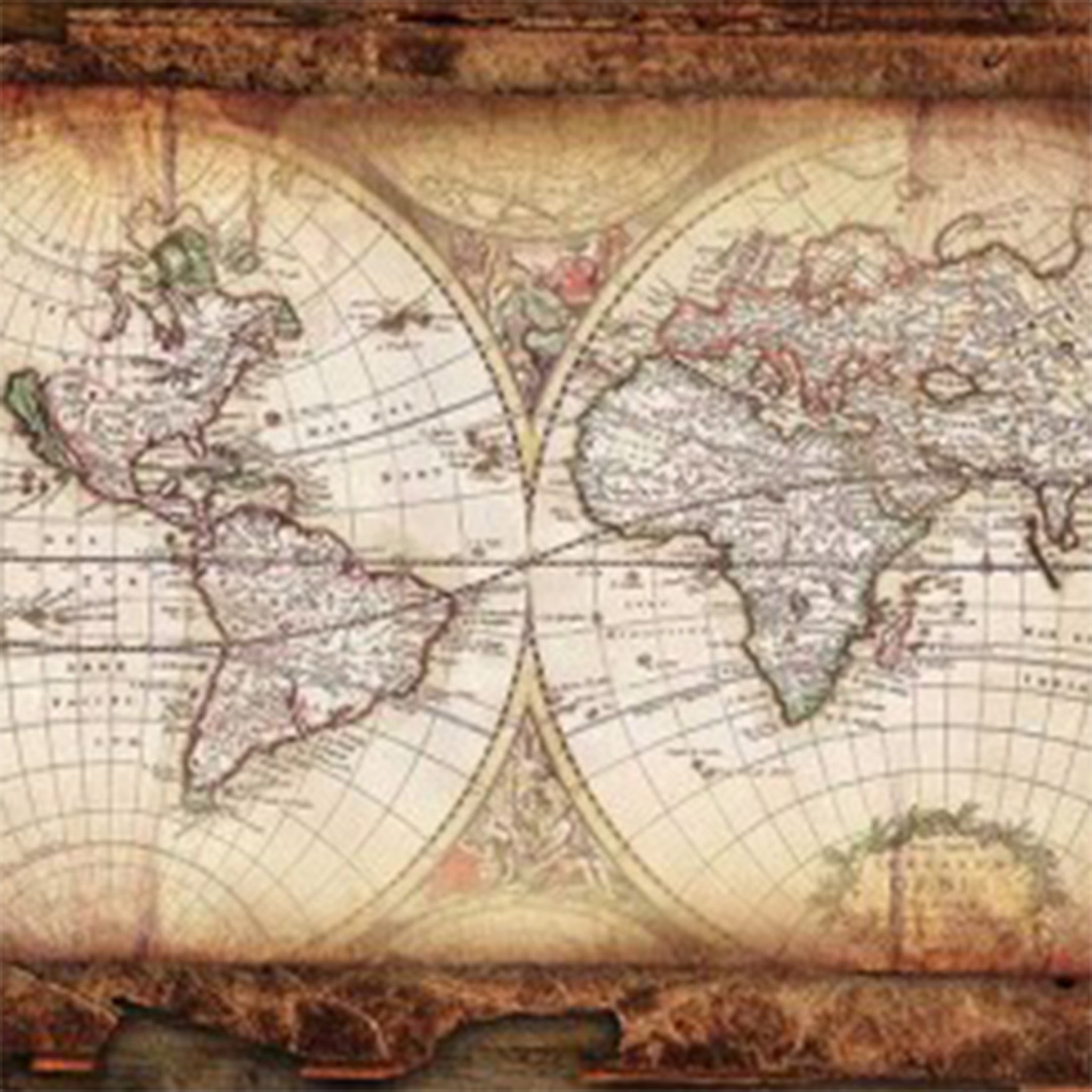 Antique World Map A2 Rice Decoupage Paper