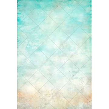 Rice paper featuring an aqua watercolor design with a creamy white swirl and a touch of brown at the bottom that will remind you of the beach.