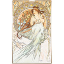 Rice paper featuring a vintage design of a graceful goddess in copper and brown tones wearing a flowing white dress.