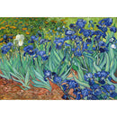 Rice paper featuring a painting of a stunning field of blue irises and a single white iris. 
