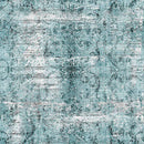Close-up of a rice paper featuring a gorgeous teal blue weathered wood pattern.