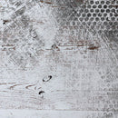 Close-up of a rice paper featuring a unique wood pattern with scratches and honeycomb impressions.