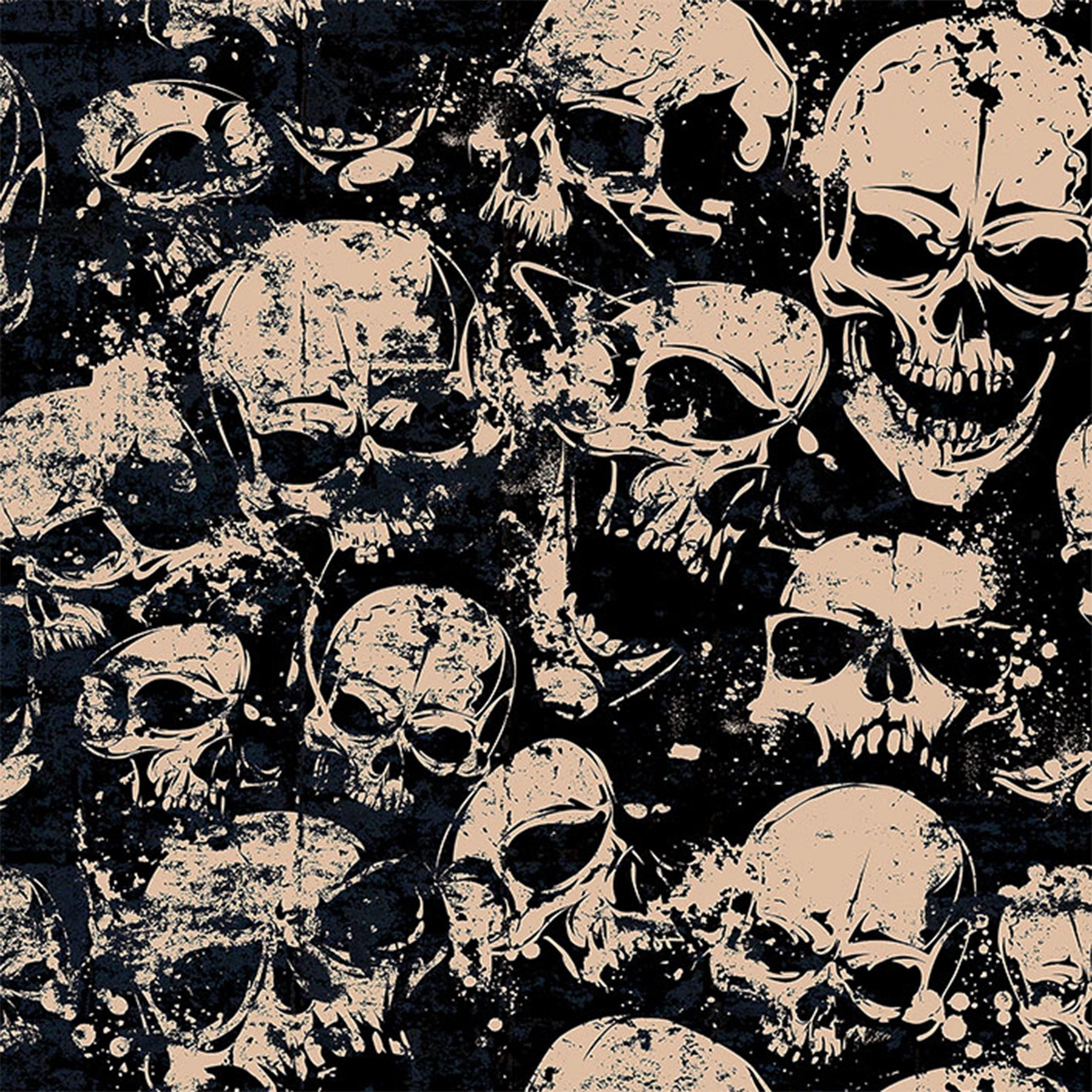 Edgy Skull Pattern A2 Rice Decoupage Paper