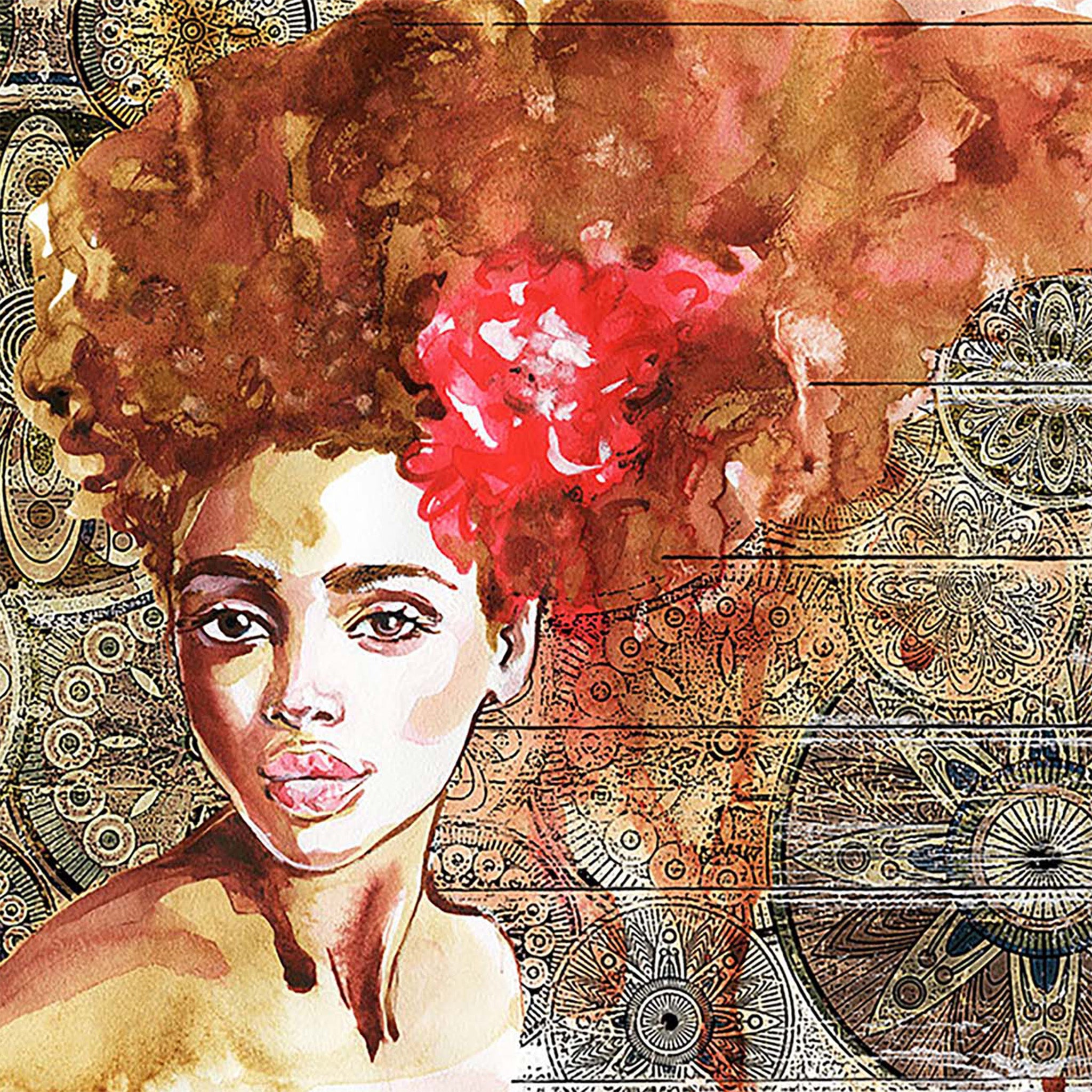 Fire Hair A2 Rice Decoupage Paper