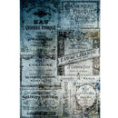 Rice paper featuring a playful blue-tinted collage of classic French apothecary labels.