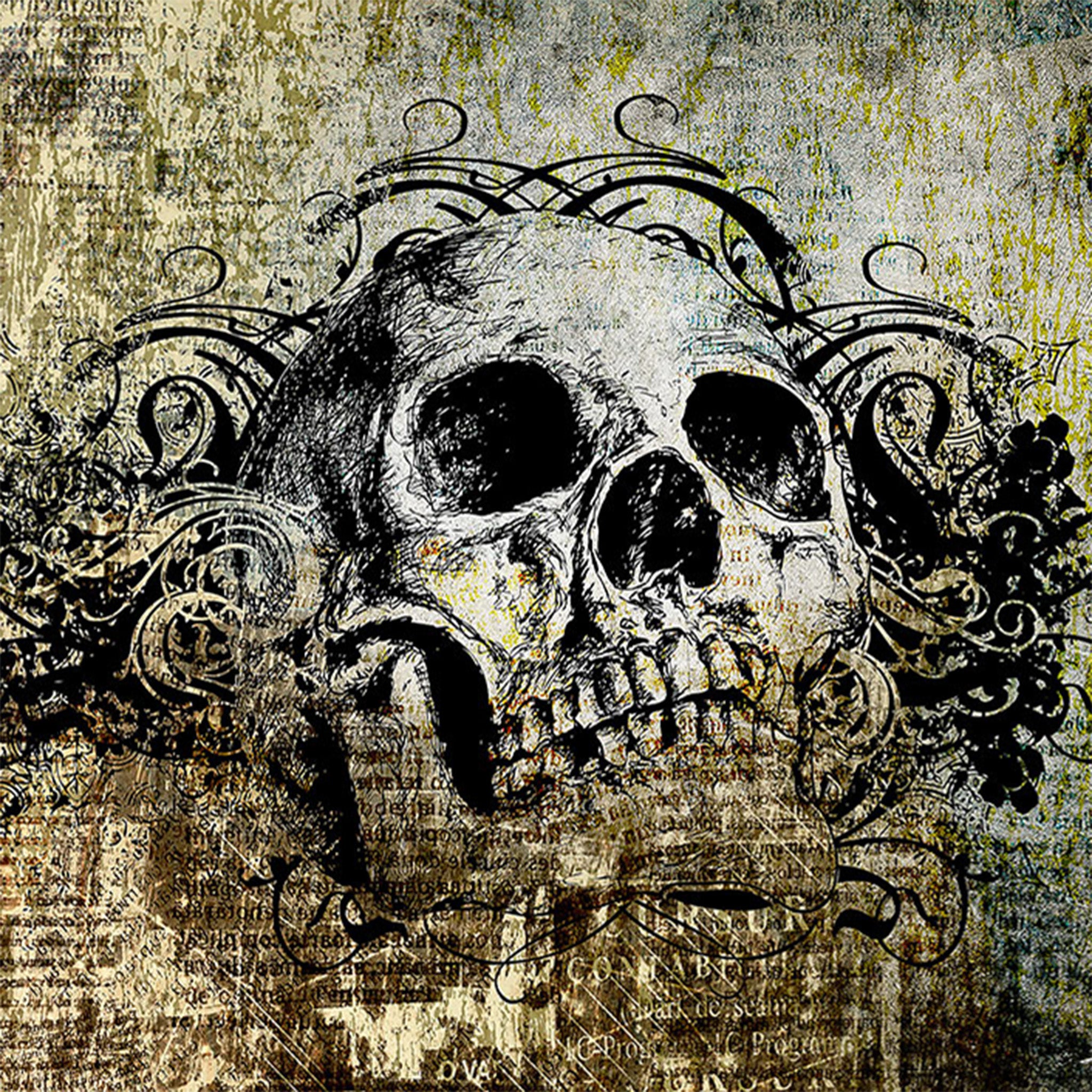 Gothic Skull A2 Rice Decoupage Paper