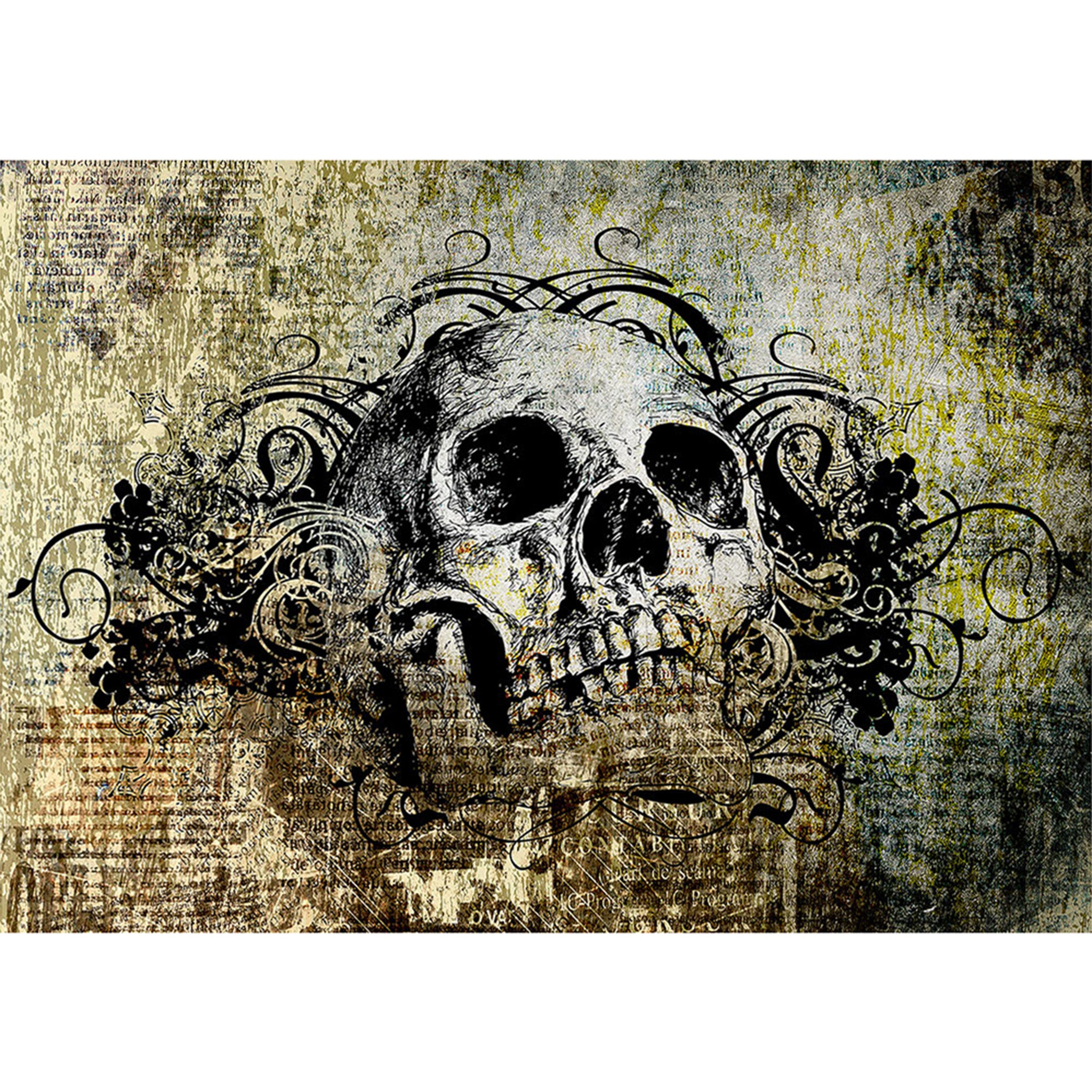 Gothic Skull A2 Rice Decoupage Paper - 0