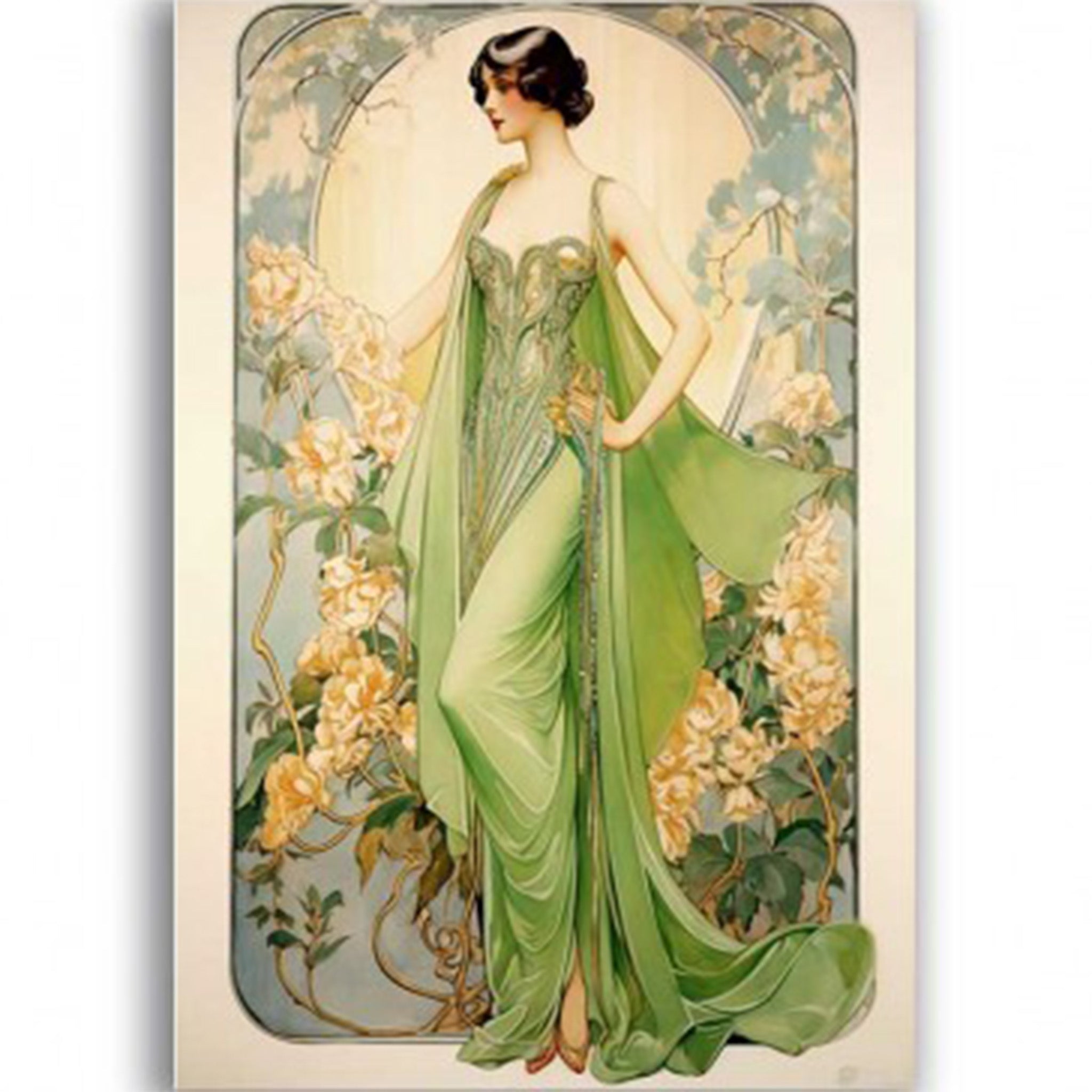 Green Goddess A2 Rice Decoupage Paper - 0