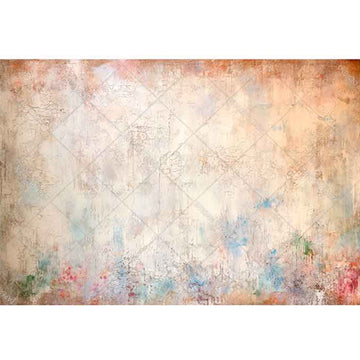 Rice paper featuring a grungy design in soft blush pastel tones and hints of blue.