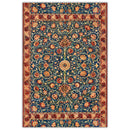 Rice paper featuring a vintage carpet design with a vining floral pattern and a unique border.