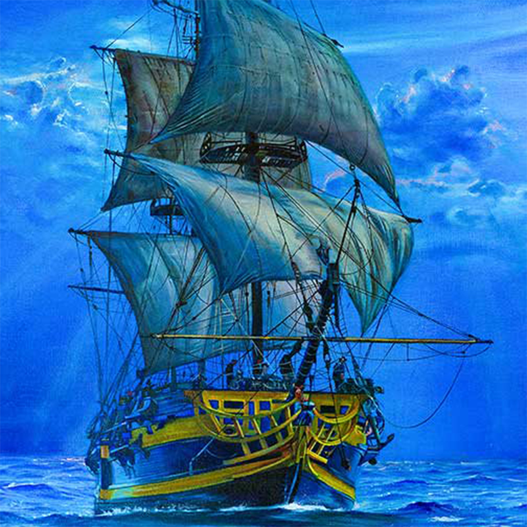 Majestic Sailing Ship A2 Rice Decoupage Paper