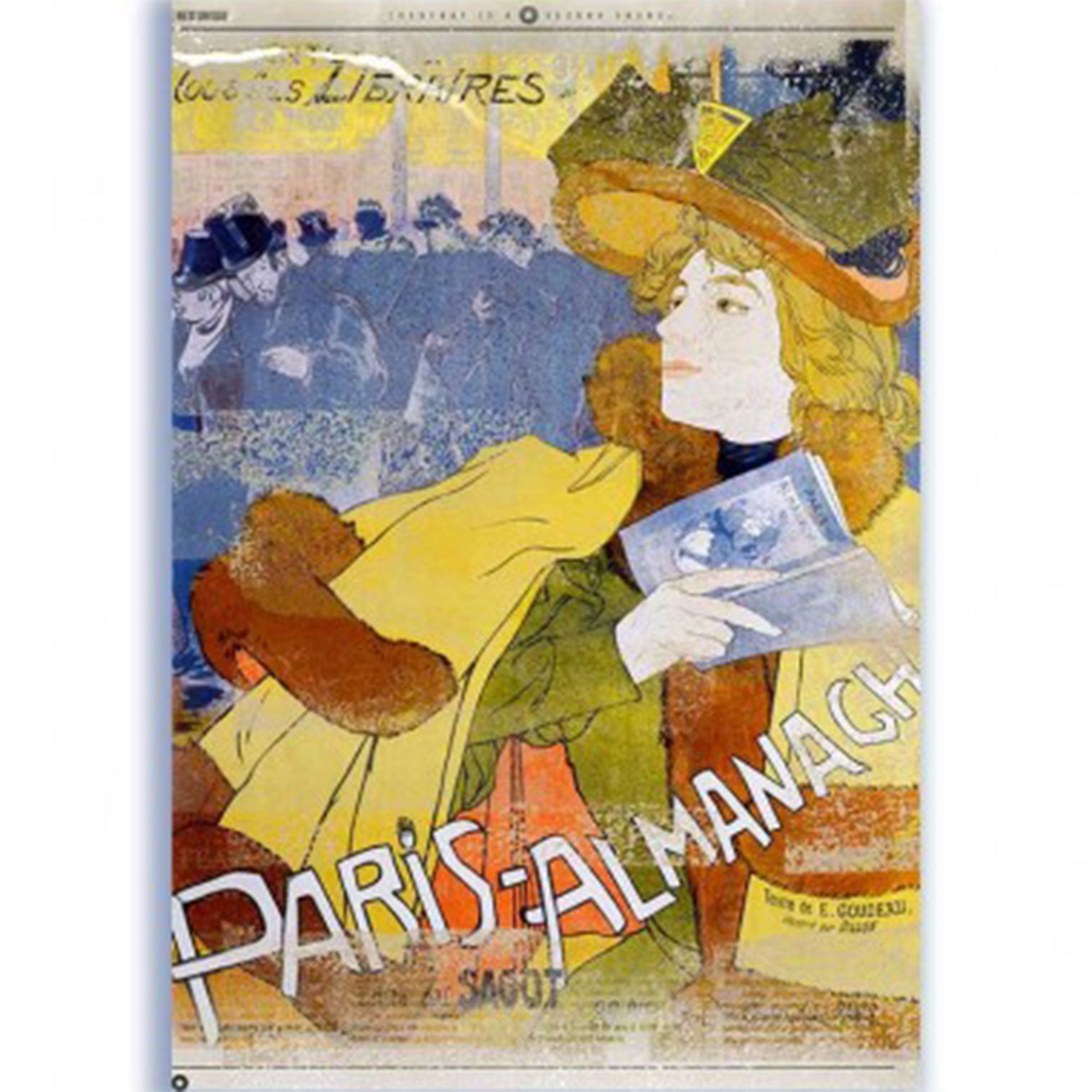 Paris Almanach A2 Rice Decoupage Paper - 0