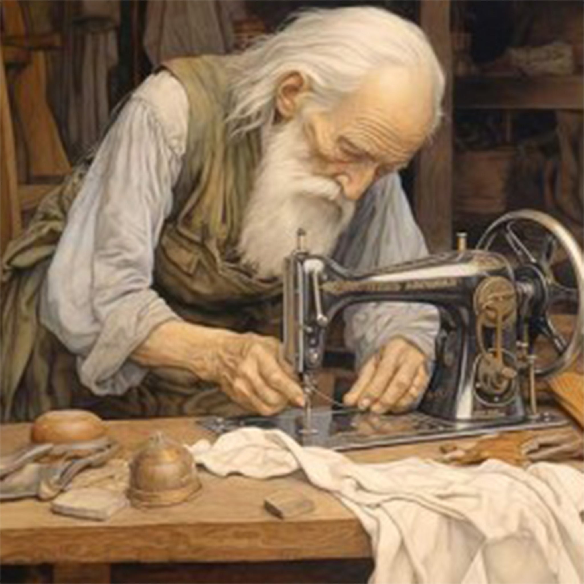 Tailor at Work A2 Rice Decoupage Paper