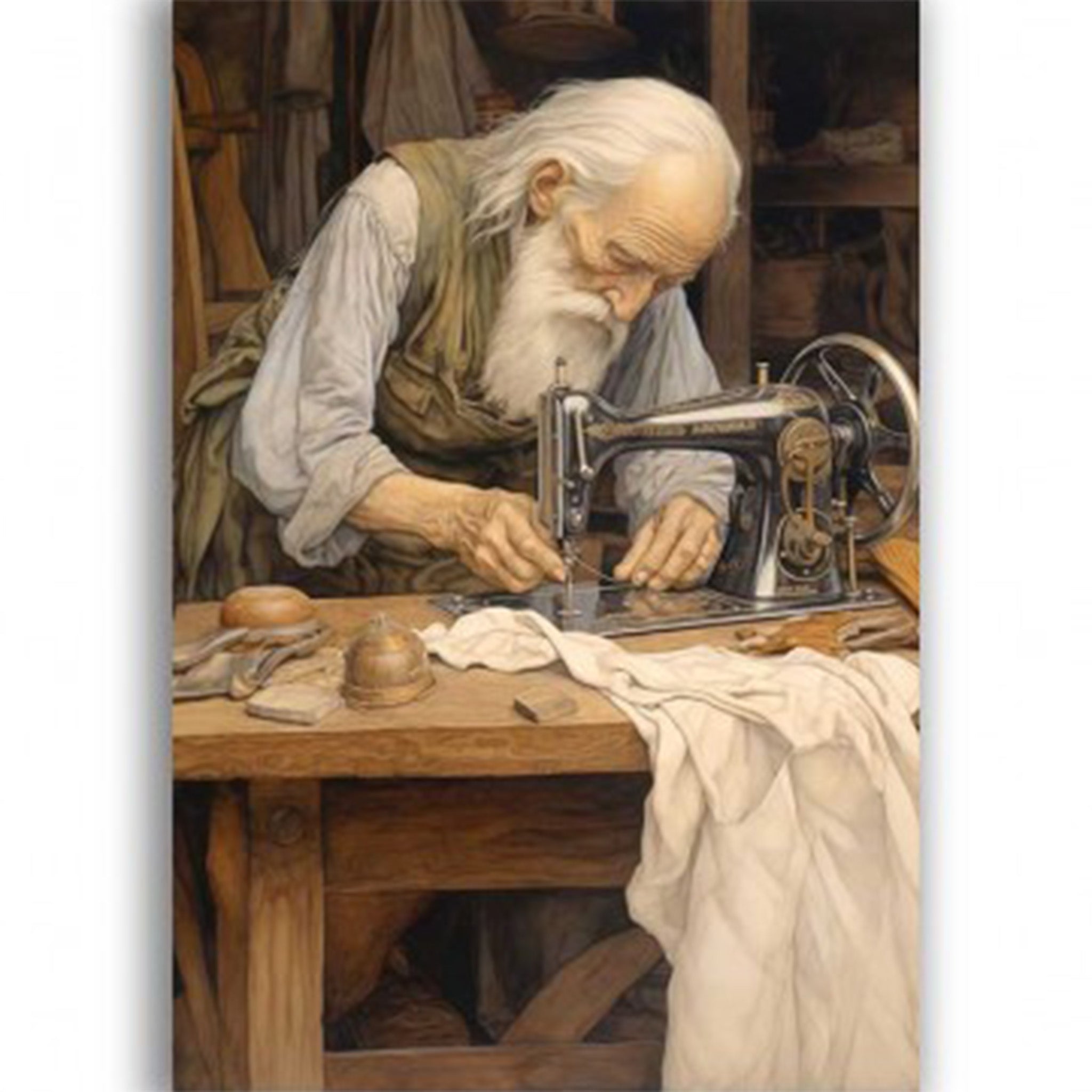 Tailor at Work A2 Rice Decoupage Paper - 0