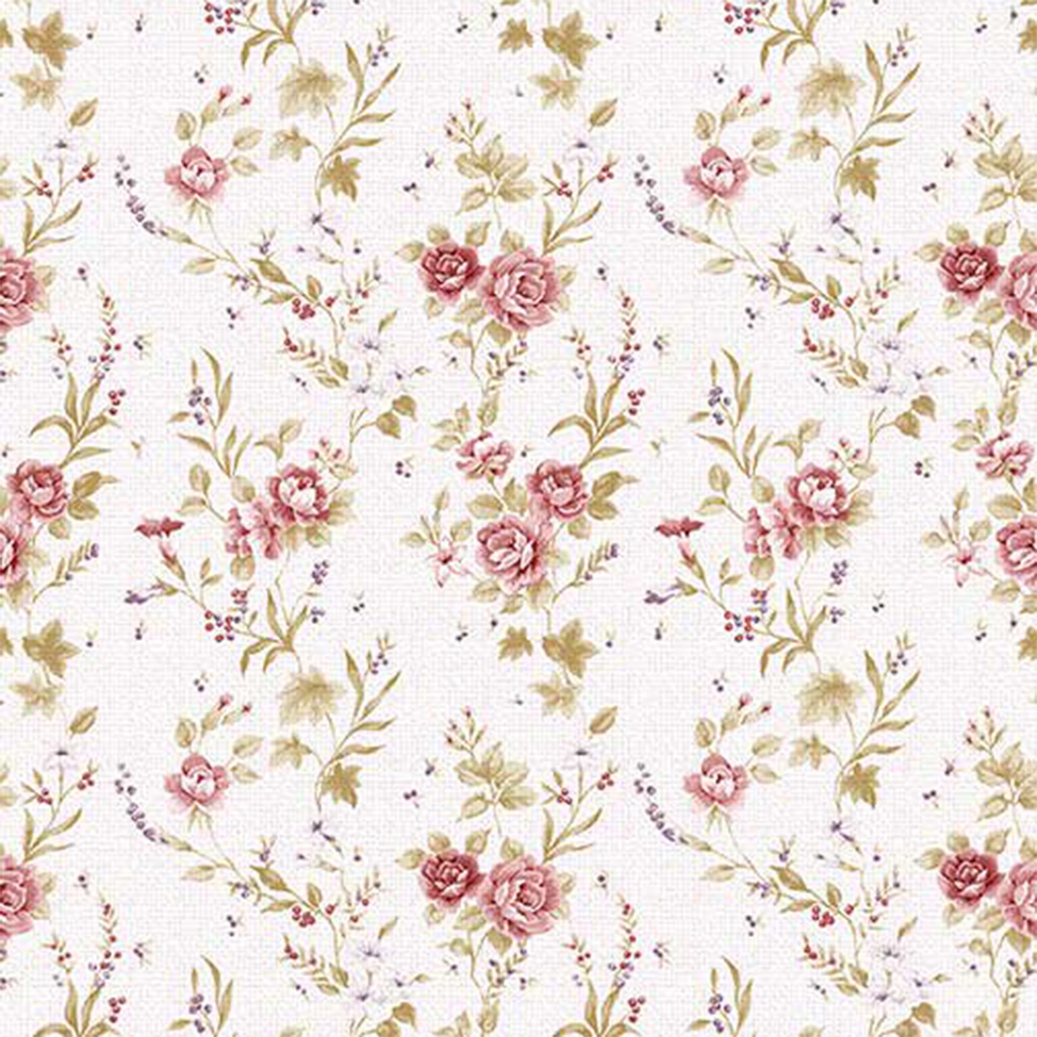Vintage Rose Print A2 Rice Decoupage Paper