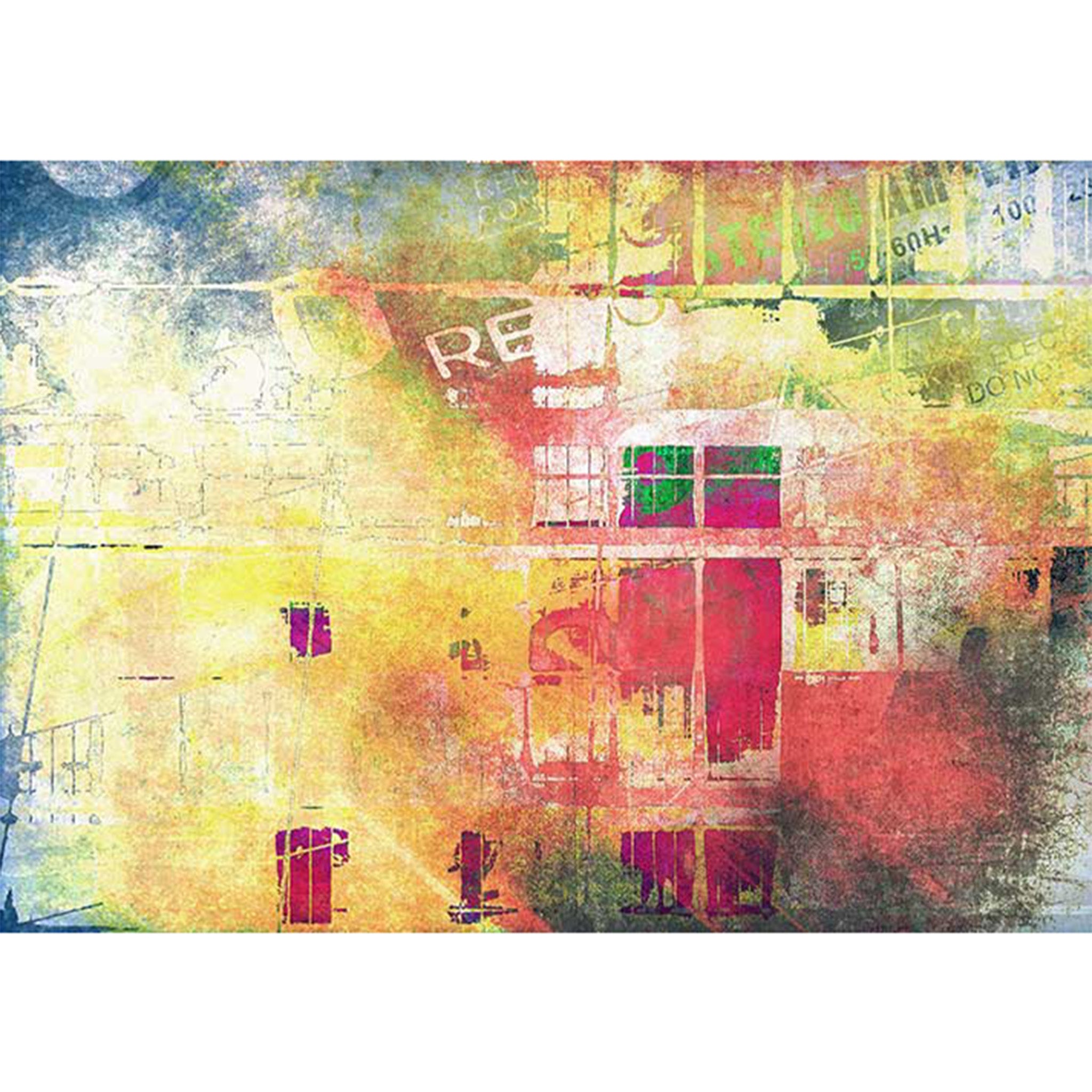 Vivid Abstract Grunge A2 Rice Decoupage Paper - 0