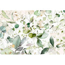 Rice paper featuring a beautiful green watercolor eucalyptus design.