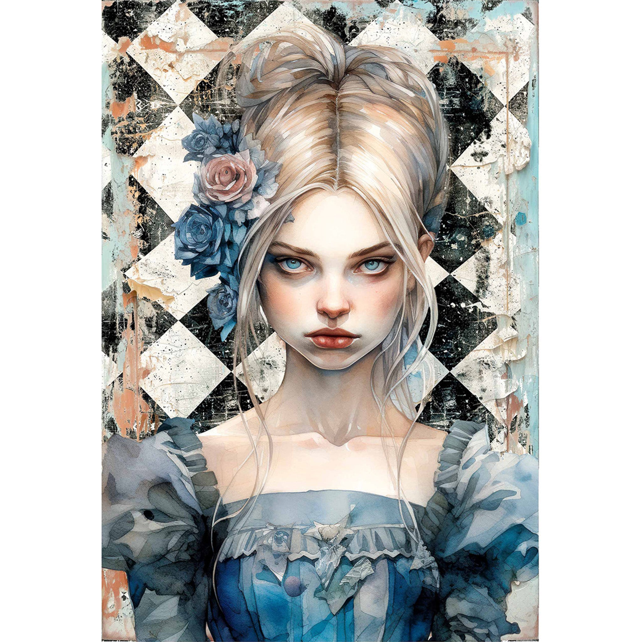Dark Alice A4 Rice Decoupage Paper - 0
