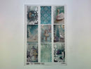 A 15 second video shows a close-up and backside of Decoupage Queen's Winter Fantasy Tags A4 vellum decoupage paper against a white background.