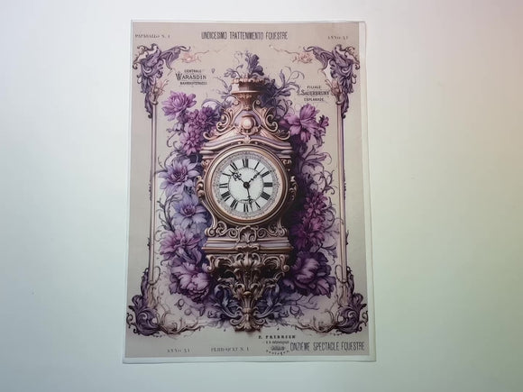 A 14 second video shows a close-up and the backside of LaBlanche's Purple Clock rice paper.