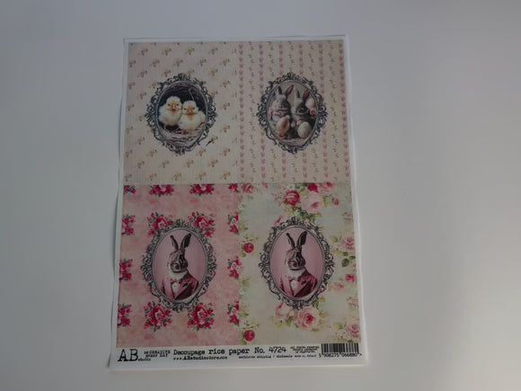 15 Second video showing a closeup and backside of AB Studio's Shabby Chic Framed Easter (4 Pack).